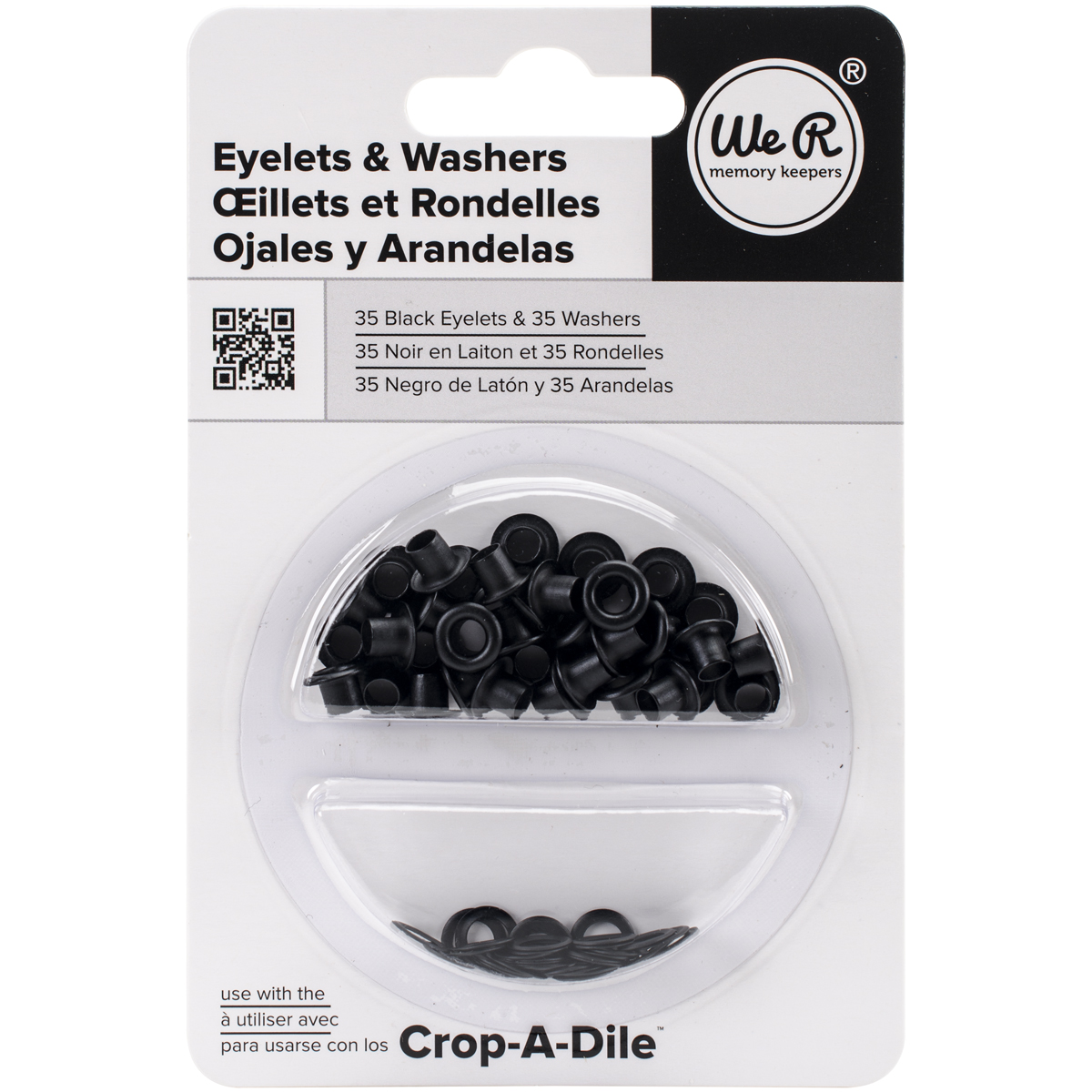 Bild von We R Eyelets & Washers Standard-Black 70/Pkg