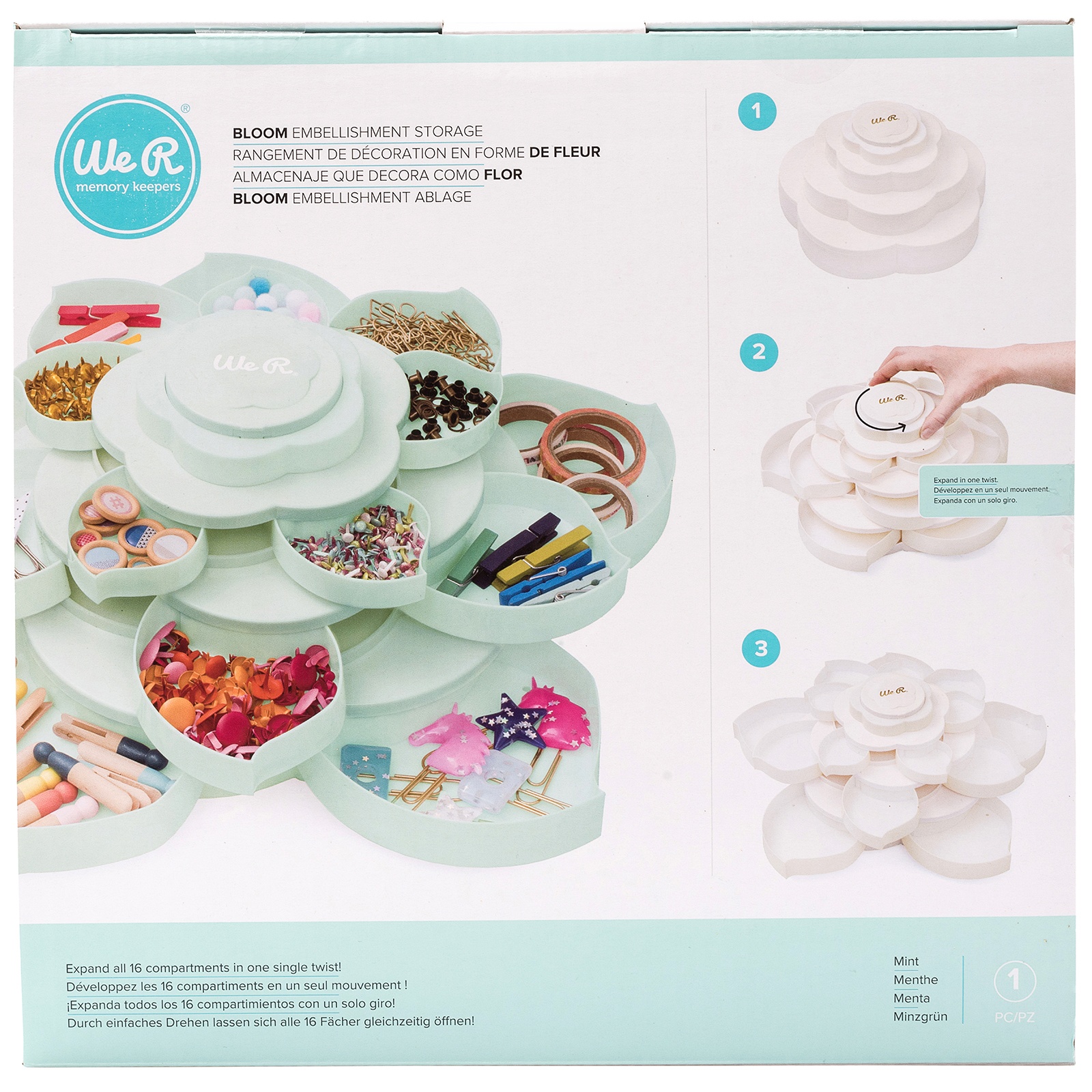 Bild von We R Bloom Embellishment Storage-Mint