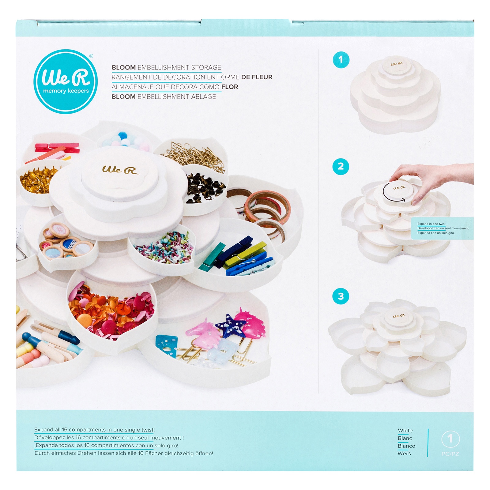 Bild von We R Bloom Embellishment Storage-White