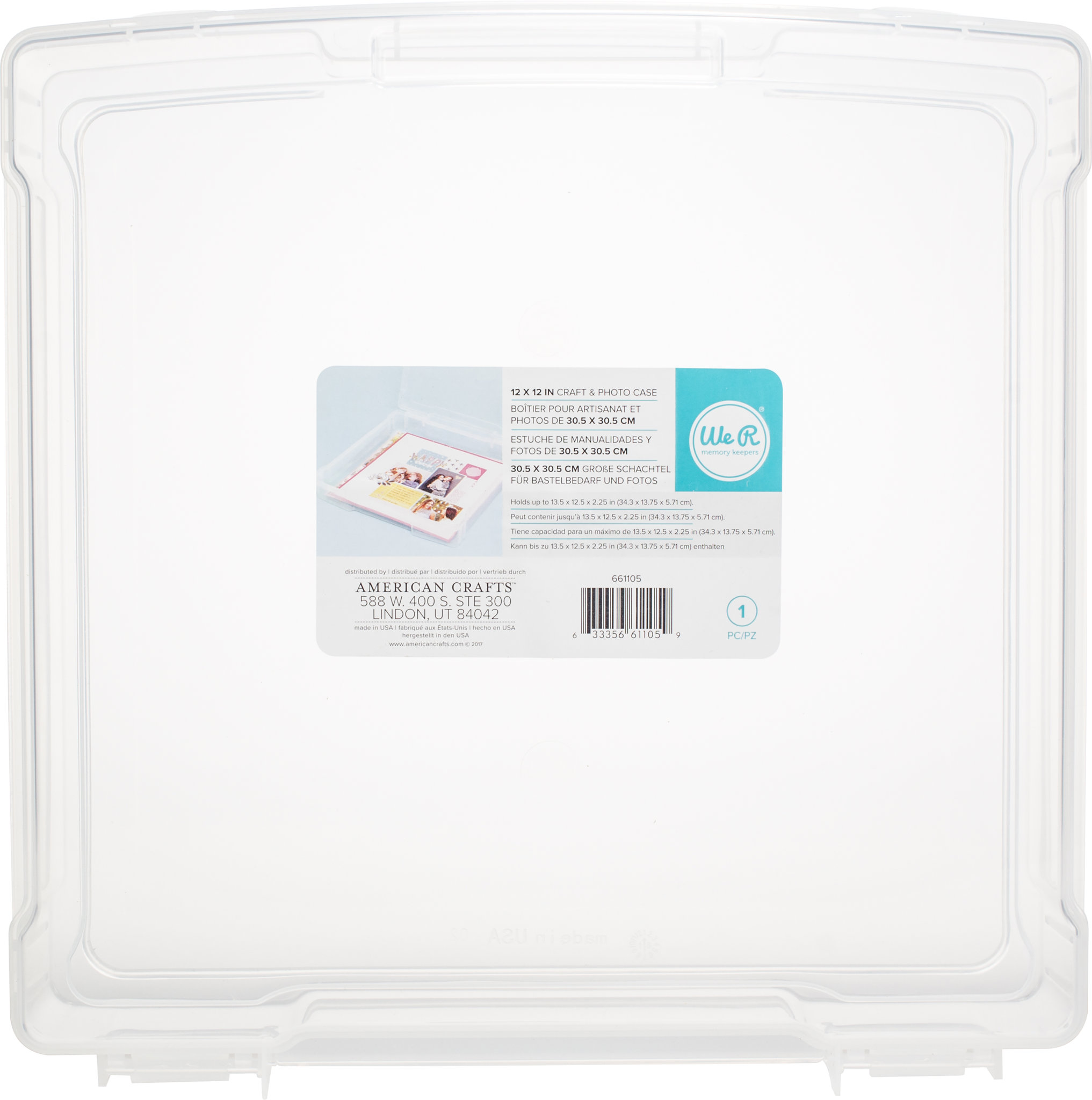 Bild von We R Craft & Photo Translucent Plastic Storage-12"X12" Case