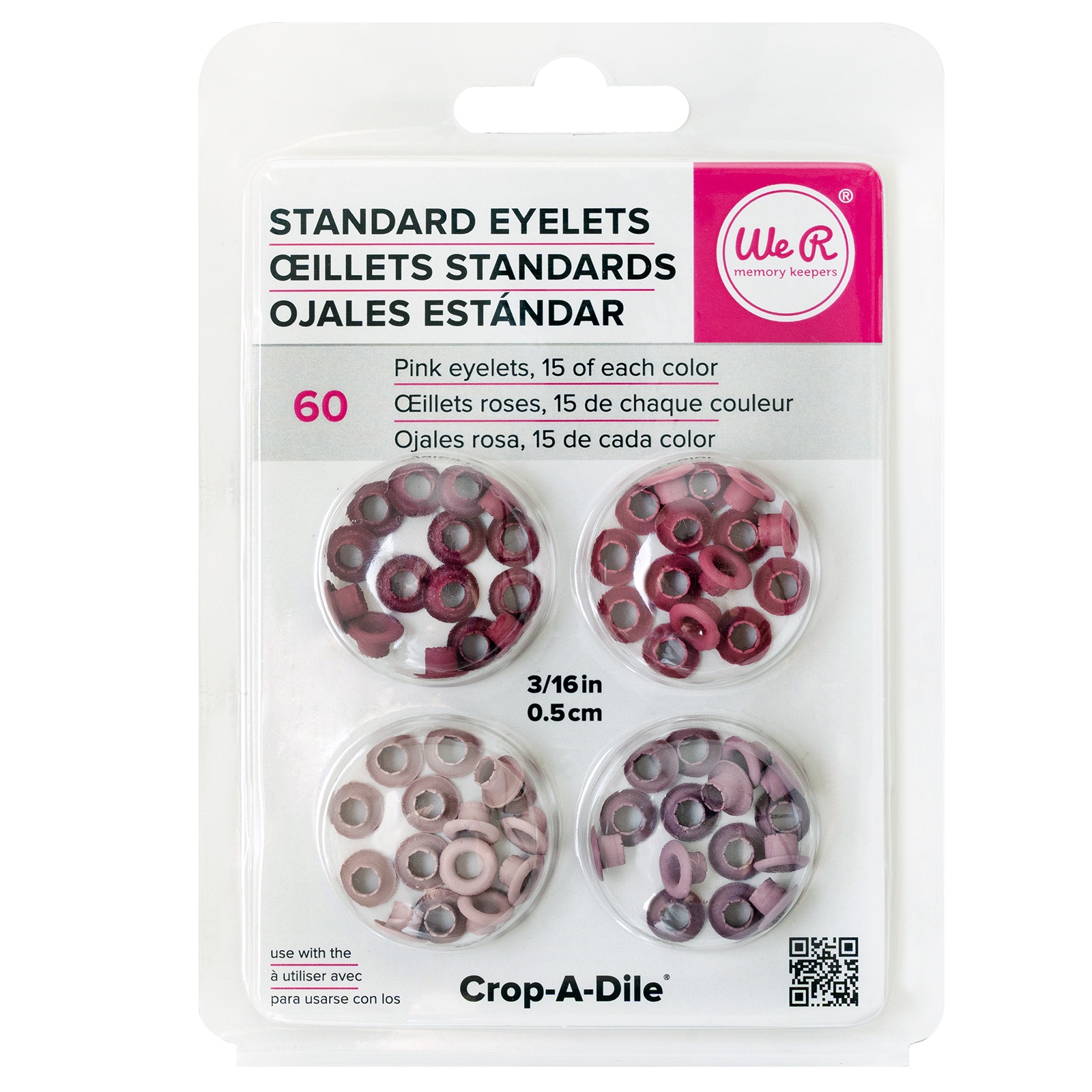 Bild von We R Eyelets Standard 60/Pkg-Pink