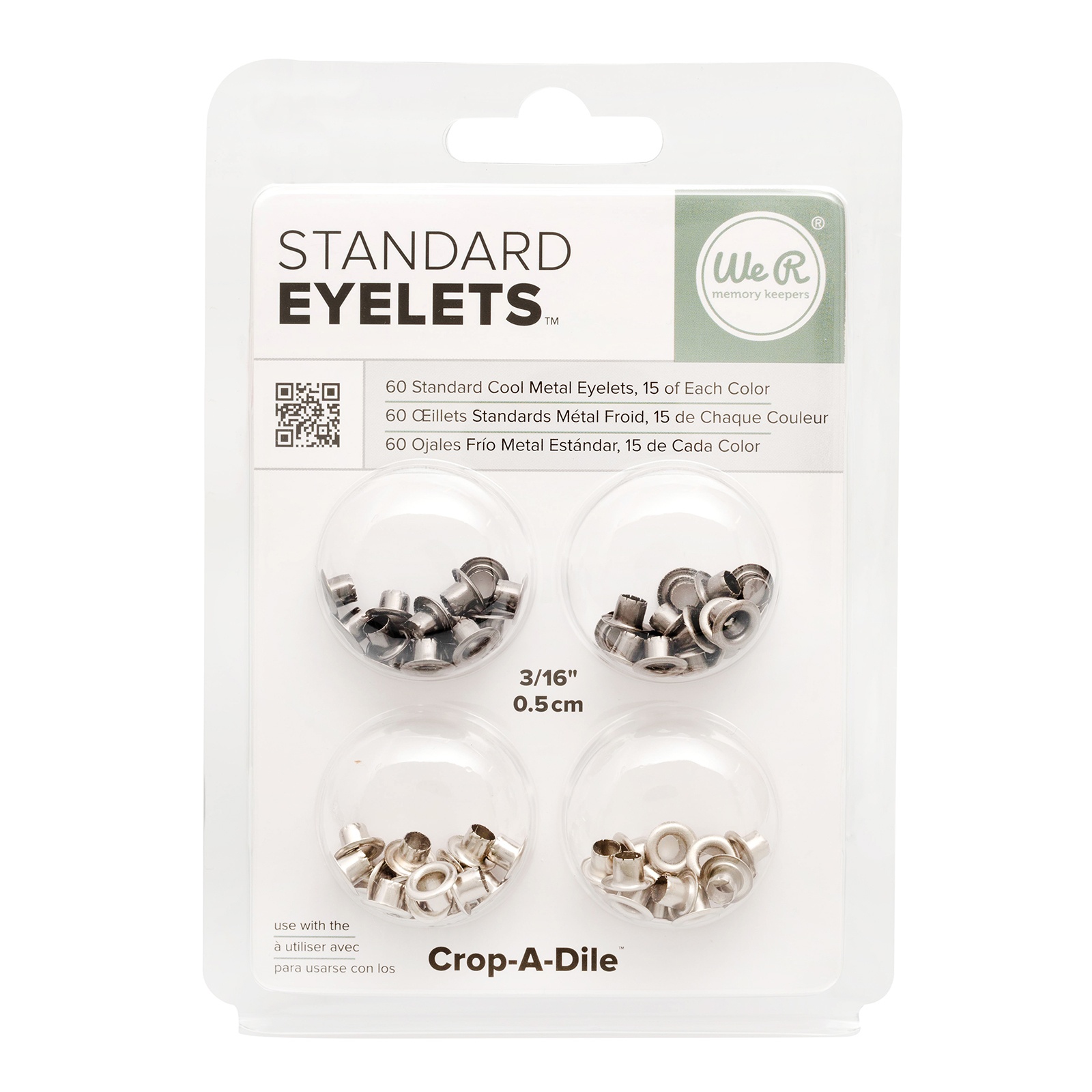 Bild von We R Eyelets Standard 60/Pkg-Cool Metal