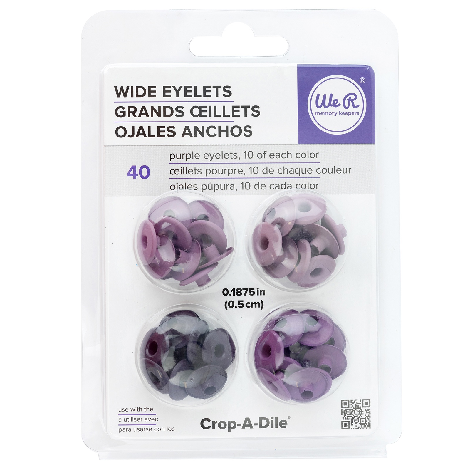 Bild von We R Eyelets Wide 40/Pkg-Purple