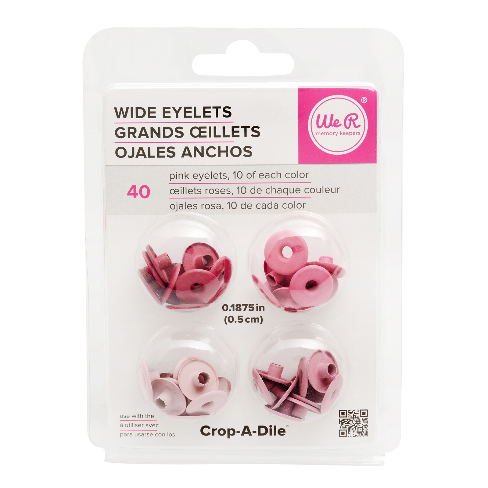 Bild von We R Eyelets Wide 40/Pkg-Pink