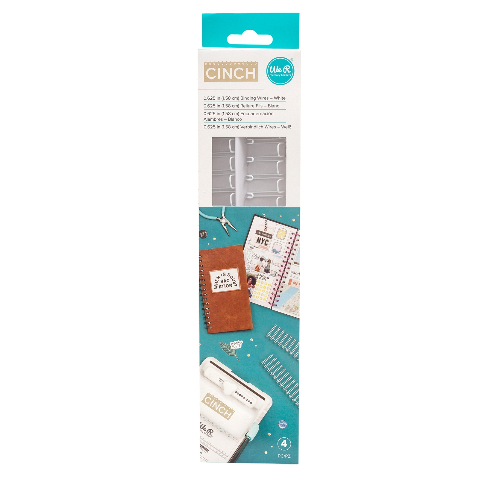 Bild von We R Memory Keepers Cinch Wires .625" 4/Pkg-White