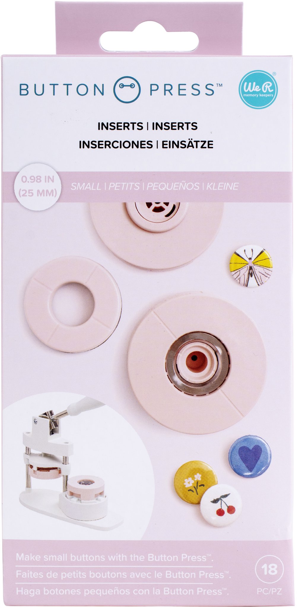 Bild von We R Memory Keepers Button Press Inserts-Small (25mm)