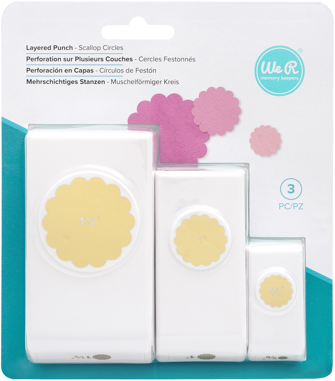 Bild von We R Memory Keepers Layering Punches 3/Pkg-Scallop Circles