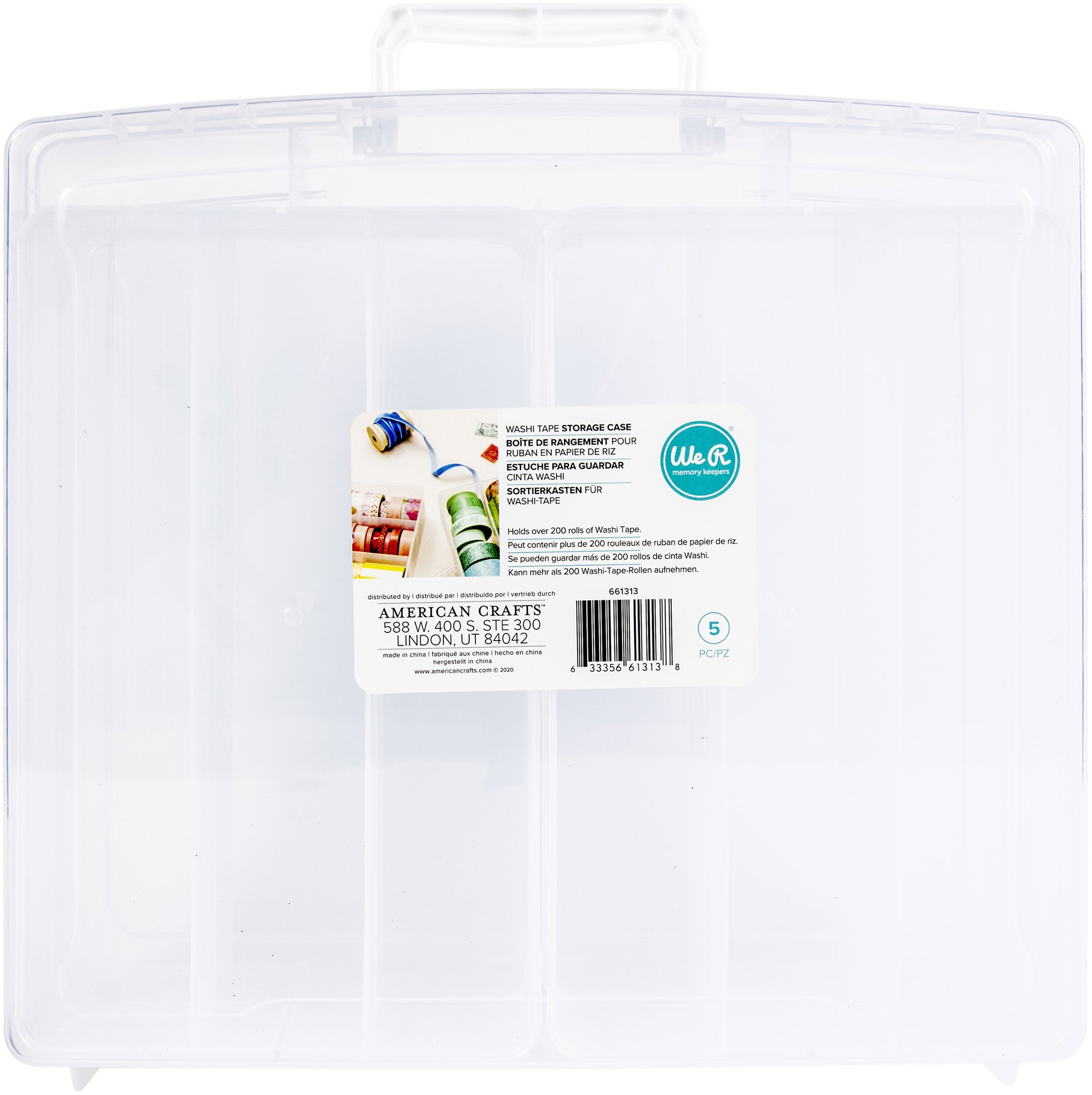 Bild von We R Washi Translucent Plastic Storage Bin-14"X13"X4.375" Case