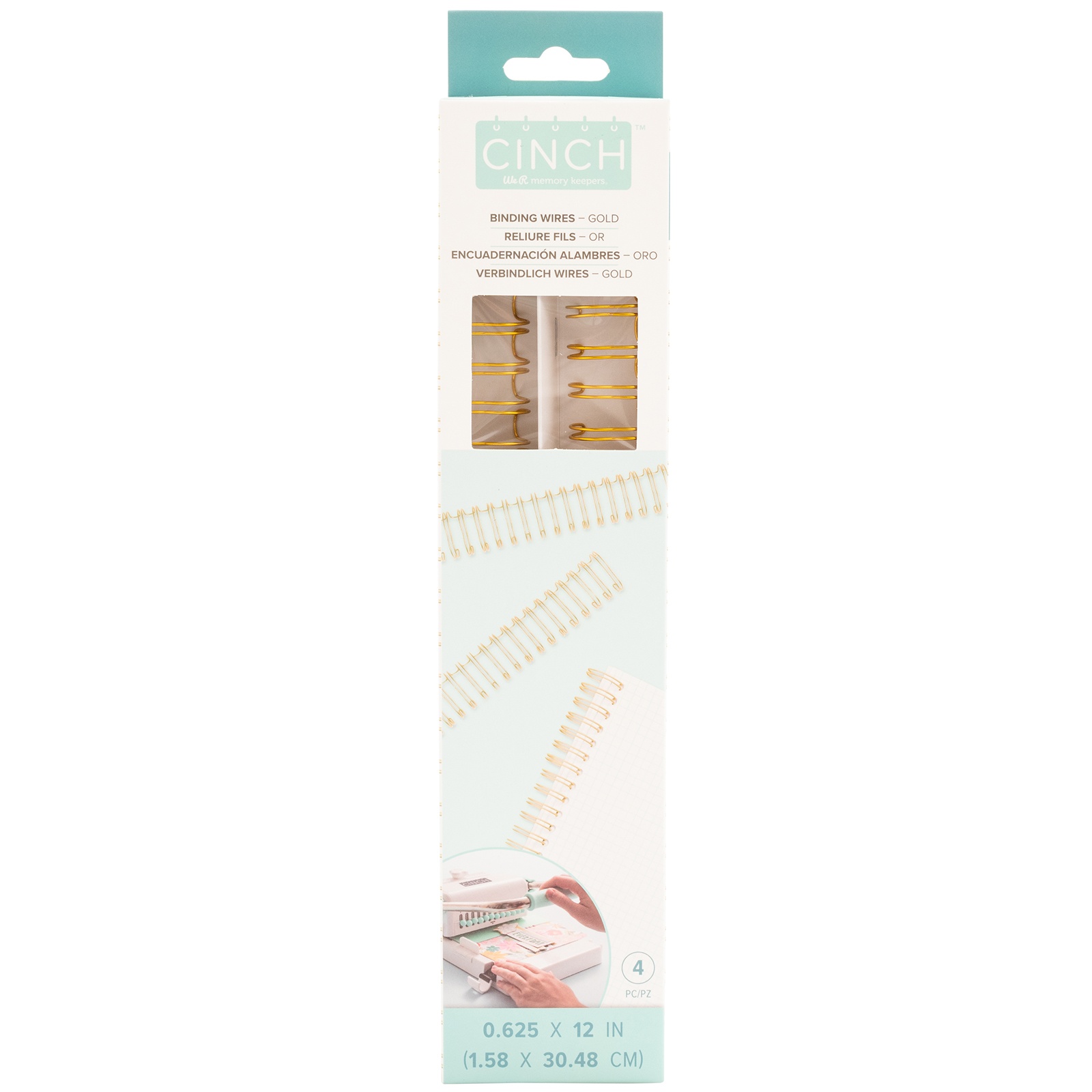 Bild von We R Memory Keepers Cinch Wires .625" 4/Pkg-Gold