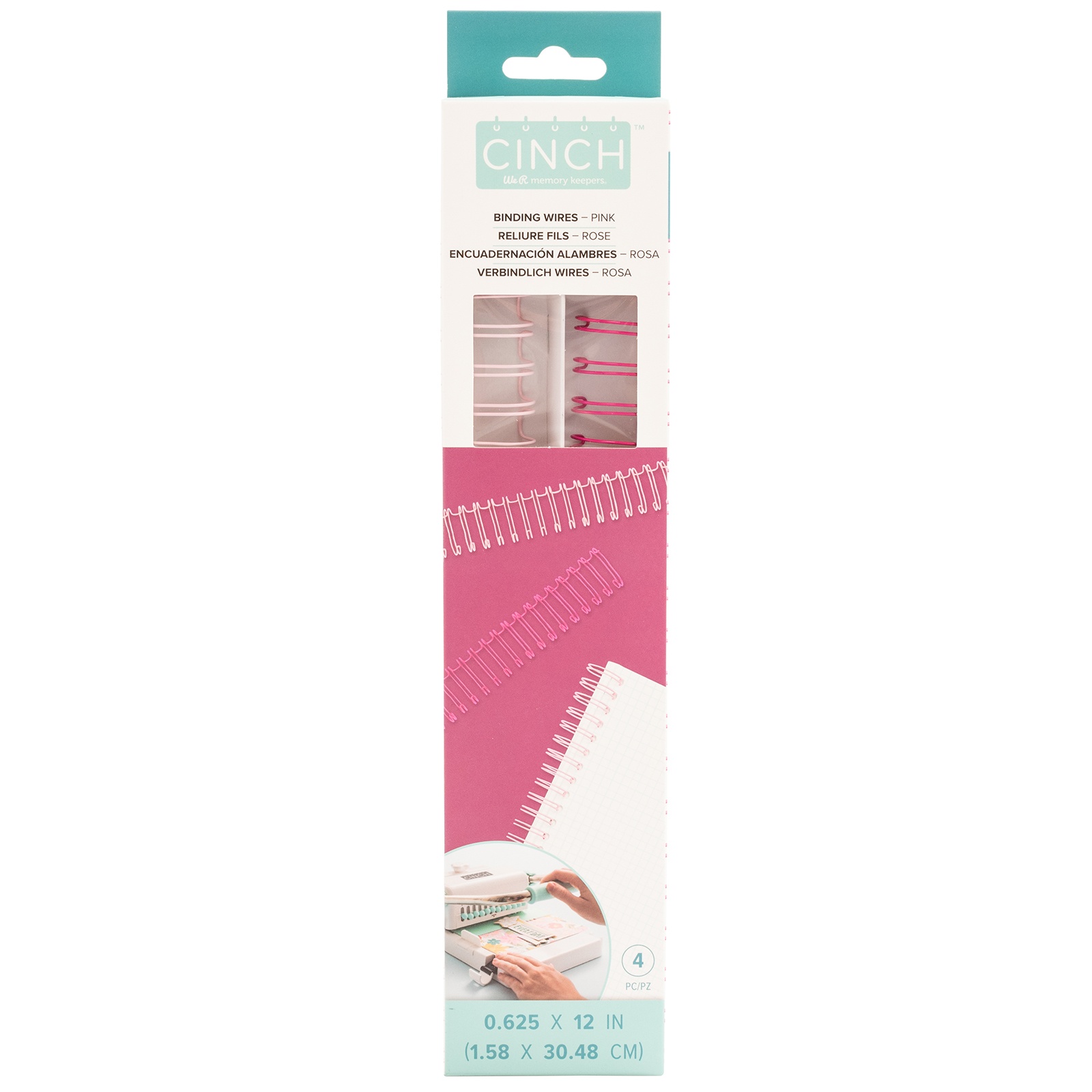 Bild von We R Memory Keepers Cinch Wires .625" 4/Pkg-Pink