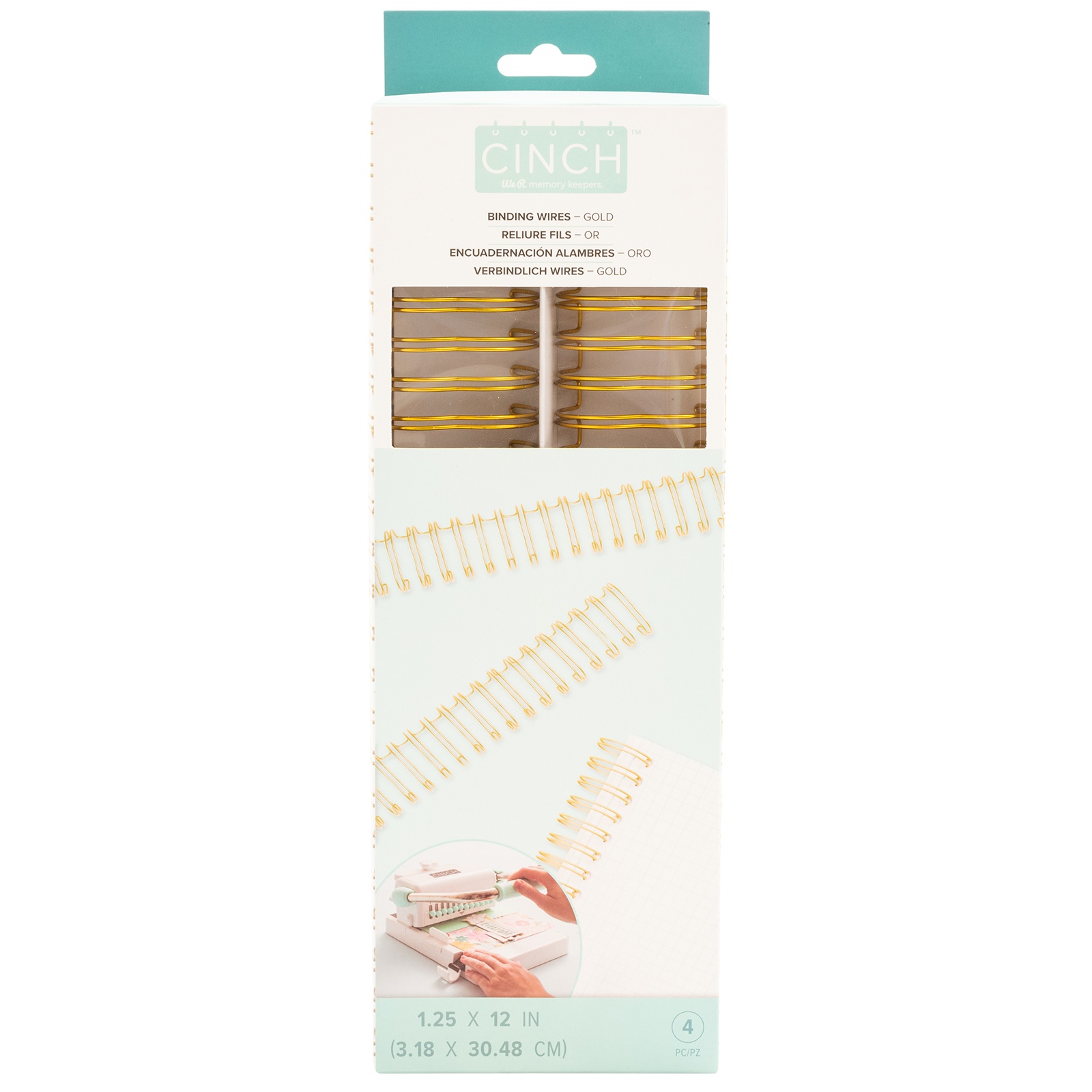 Bild von Cinch Wires 1.25" 4/Pkg-Gold