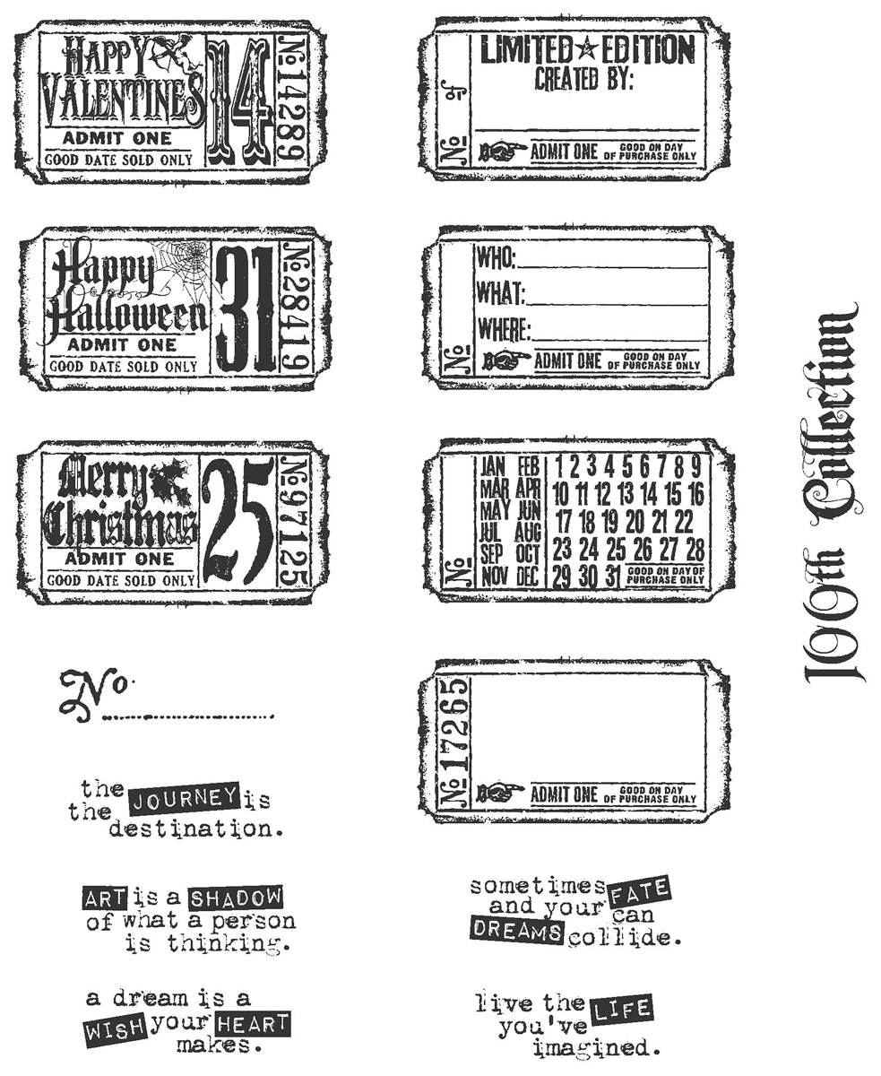 Bild von Tim Holtz Cling Stamps 7"X8.5"-Odds & Ends