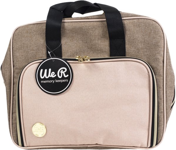 Bild von We R Memory Keepers Crafter's Shoulder Bag-Taupe & Pink