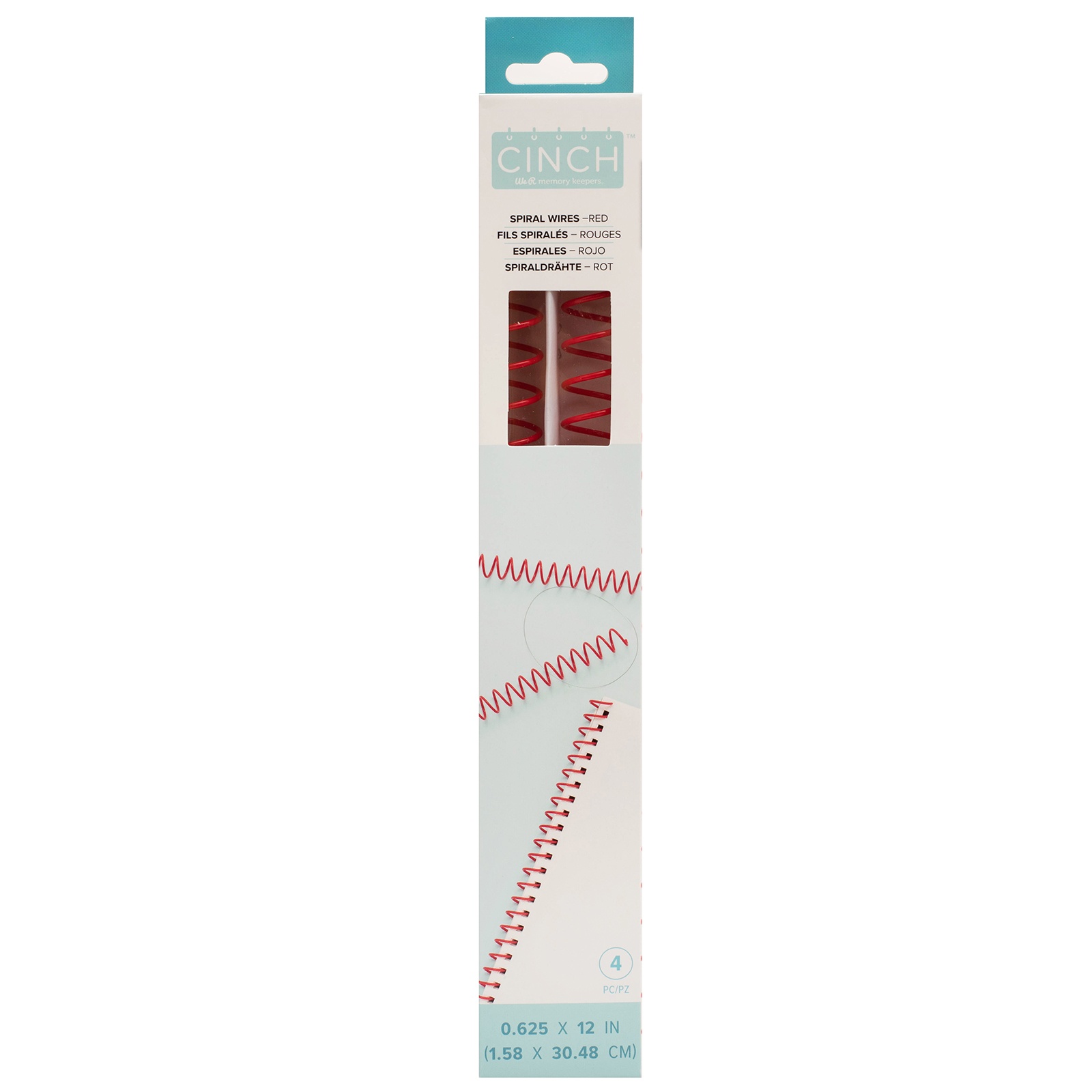 Bild von We R Memory Keepers Cinch Spiral Wires 4/Pkg-Red