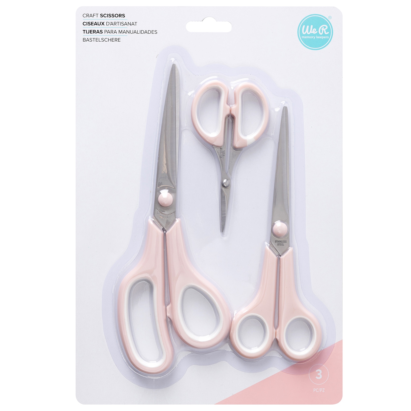 Bild von We R Memory Keepers Craft Scissors 3/Pkg-Pink