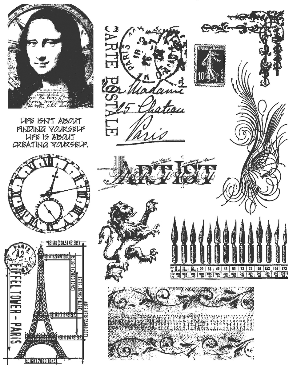 Bild von Tim Holtz Cling Stamps 7"X8.5"-Mini Classics