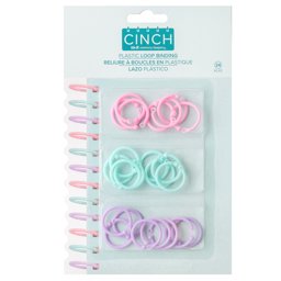 Bild von We R Memory Keepers Cinch Plastic Loop Binding 24/Pkg-Pink, Lilac & Blue
