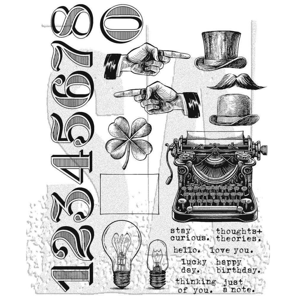 Bild von Tim Holtz Cling Stamps 7"X8.5"-Curiosity Shop