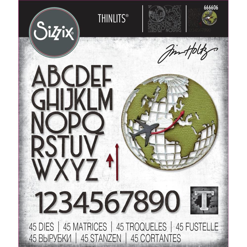 Bild von Sizzix Thinlits Dies By Tim Holtz 45/Pkg - Vault World Travel