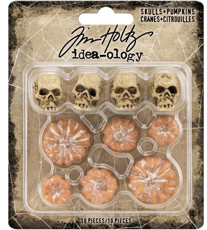 Bild von Idea-Ology Resin Skulls & Pumpkins 10/Pkg-