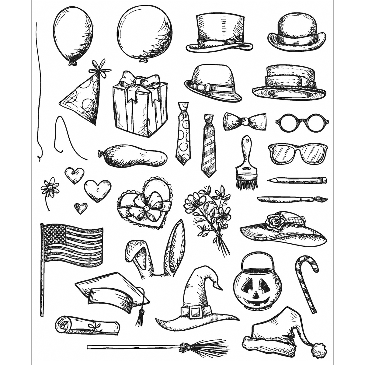 Bild von Tim Holtz Cling Stamps -Crazy Things