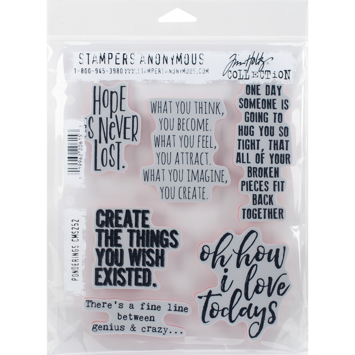 Bild von Tim Holtz Cling Stamps 7"X8.5"-Ponderings