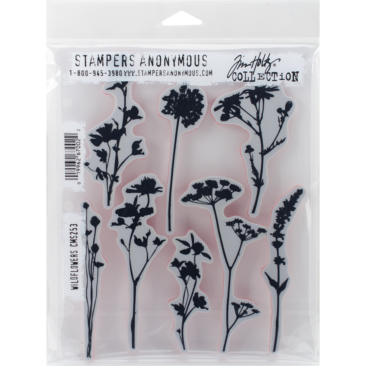 Bild von Tim Holtz Cling Stamps 7"X8.5"-Wildflowers #1