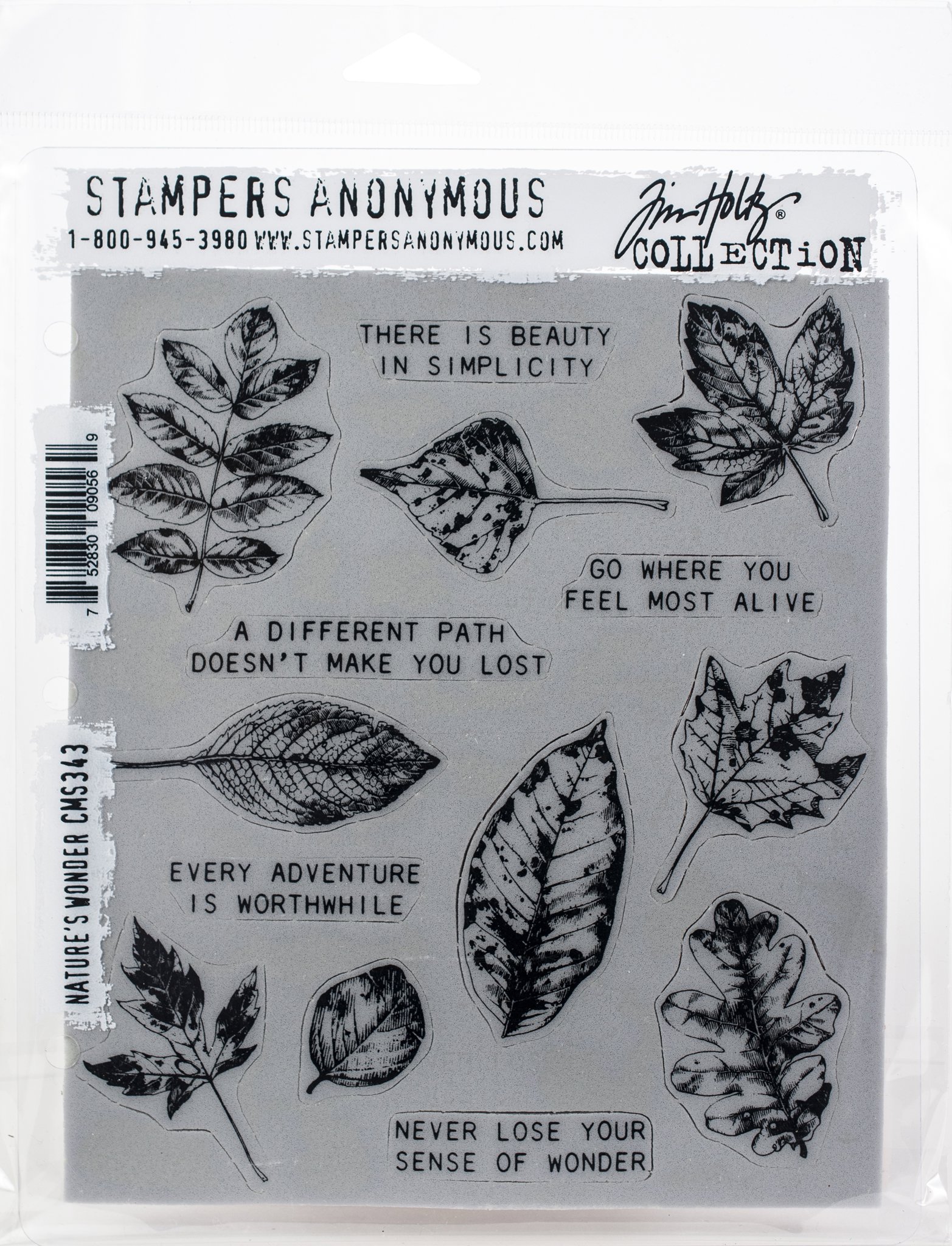 Bild von Tim Holtz Cling Stamps 7"X8.5"-Nature's Wonder