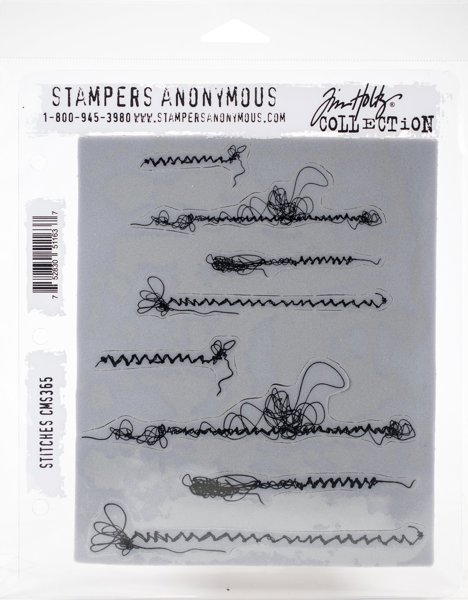 Bild von Tim Holtz Cling Stamps 7"X8.5"-Stitches