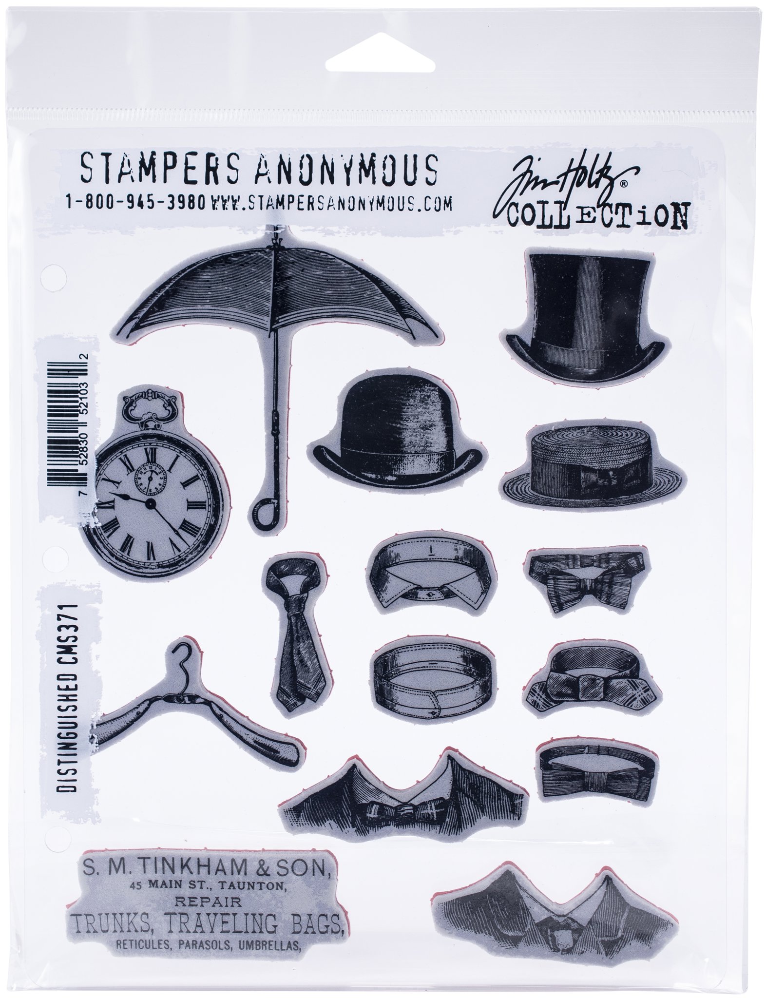 Bild von Tim Holtz Cling Stamps 7"X8.5"-Distinguished