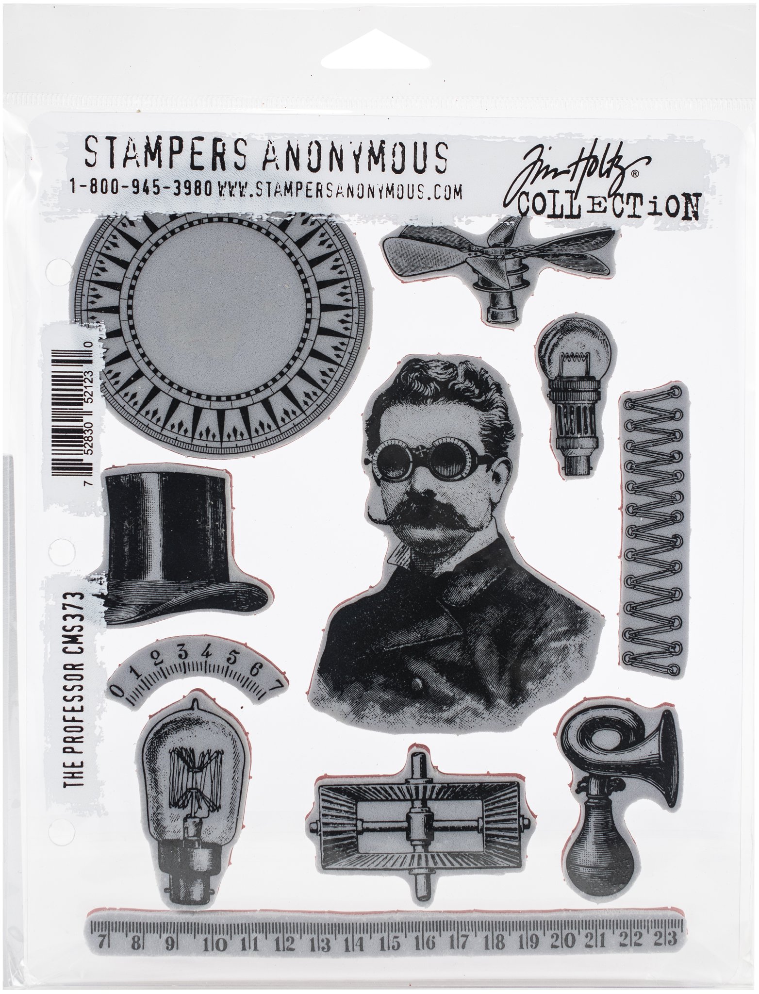 Bild von Tim Holtz Cling Stamps 7"X8.5"-The Professor