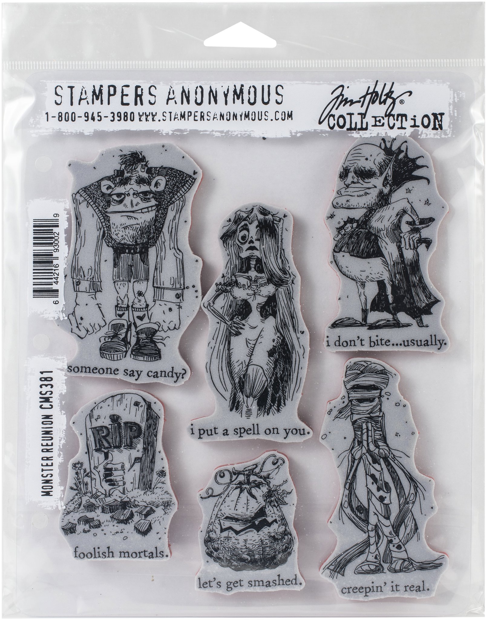 Bild von Tim Holtz Cling Stamps 7"X8.5"-Monster Reunion