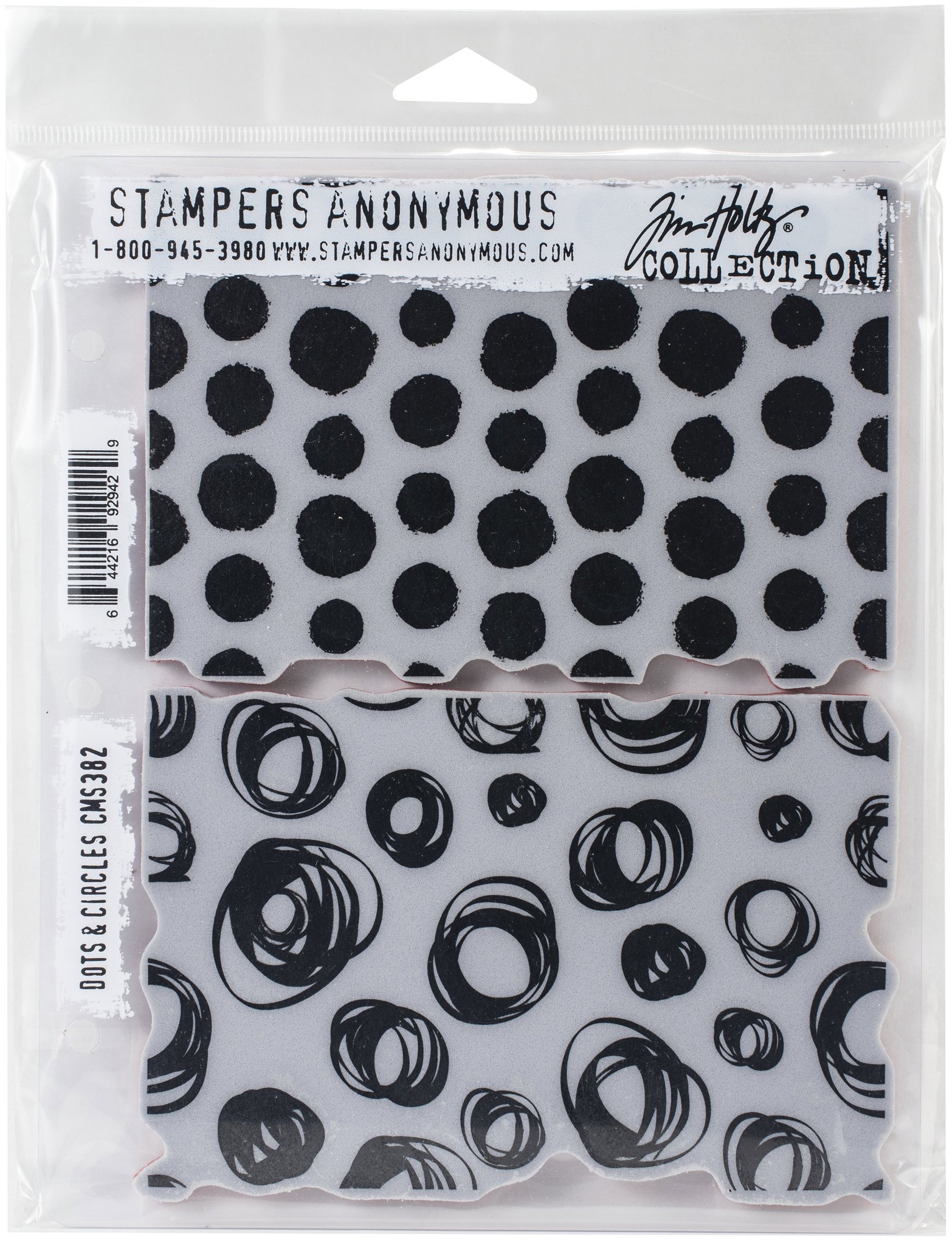 Bild von Tim Holtz Cling Stamps 7"X8.5"-Dots & Circles