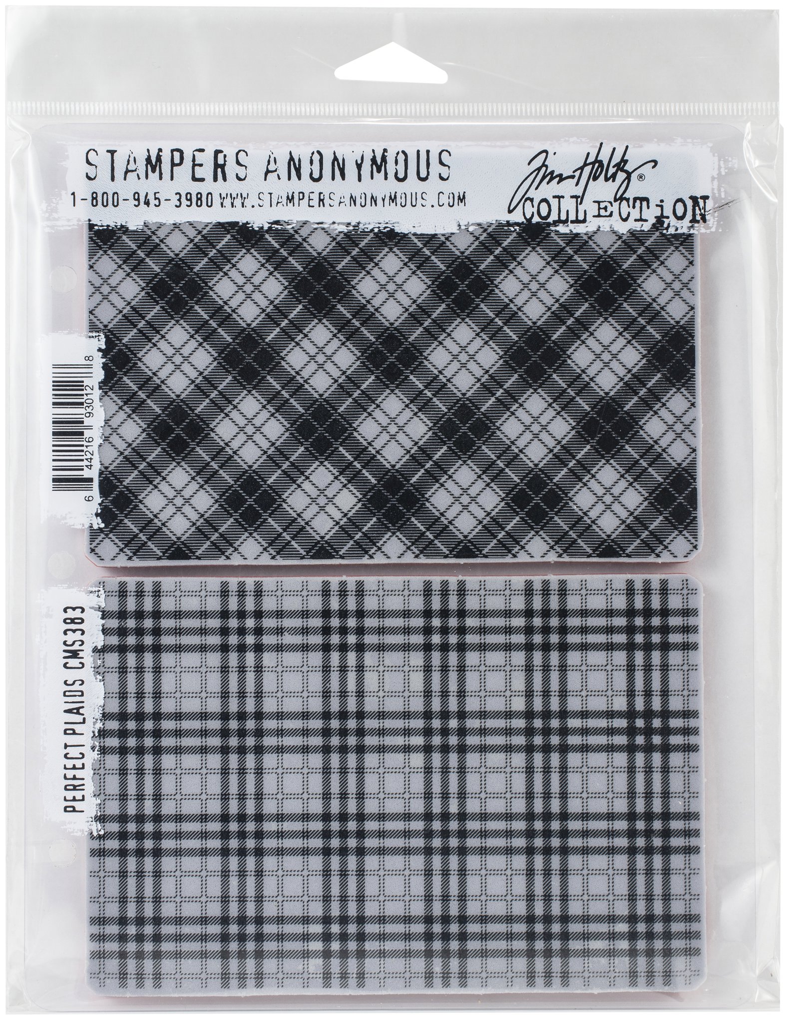 Bild von Tim Holtz Cling Stamps 7"X8.5"-Perfect Plaids