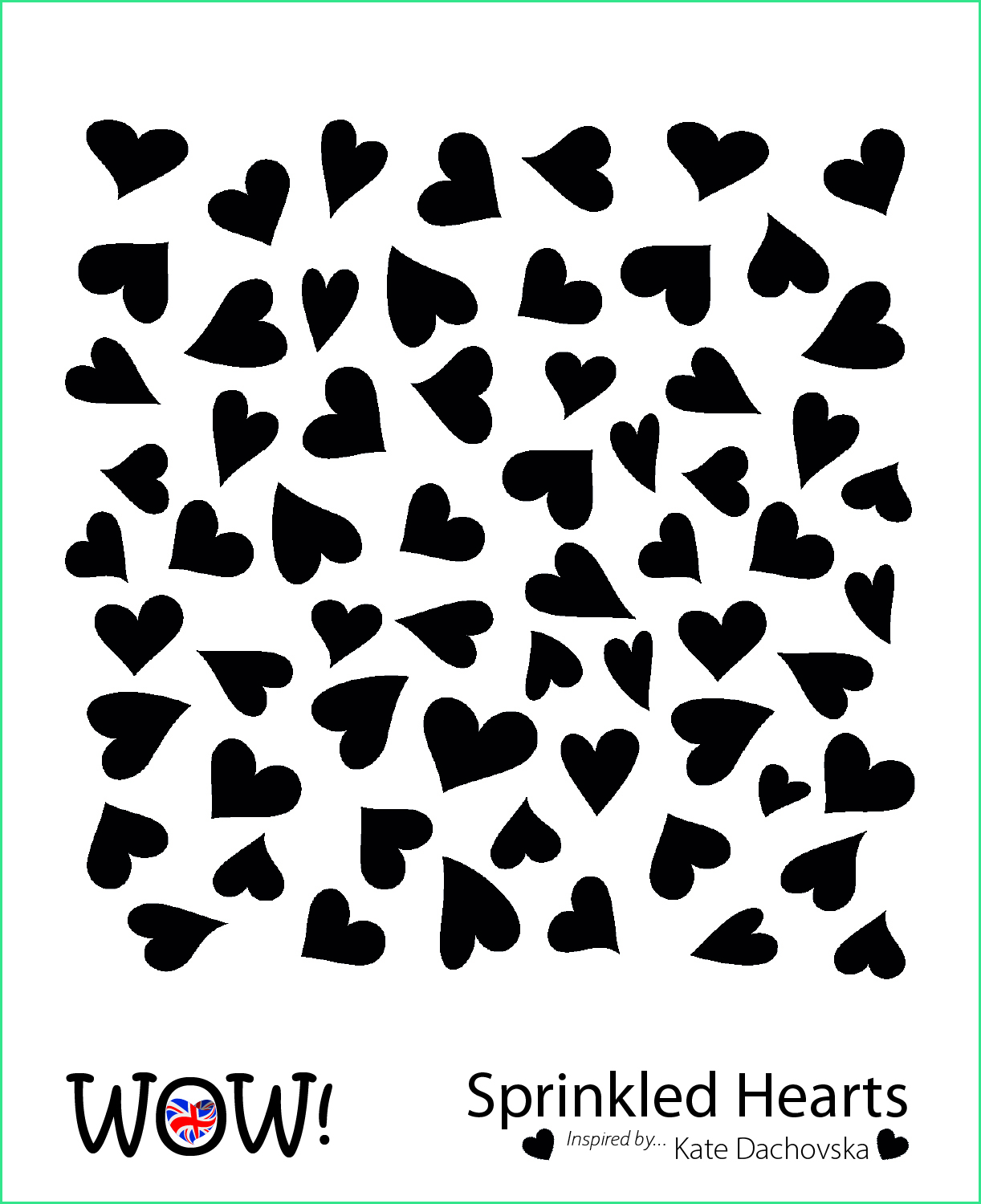 Bild von Wow Schablone - Sprinkled Hearts