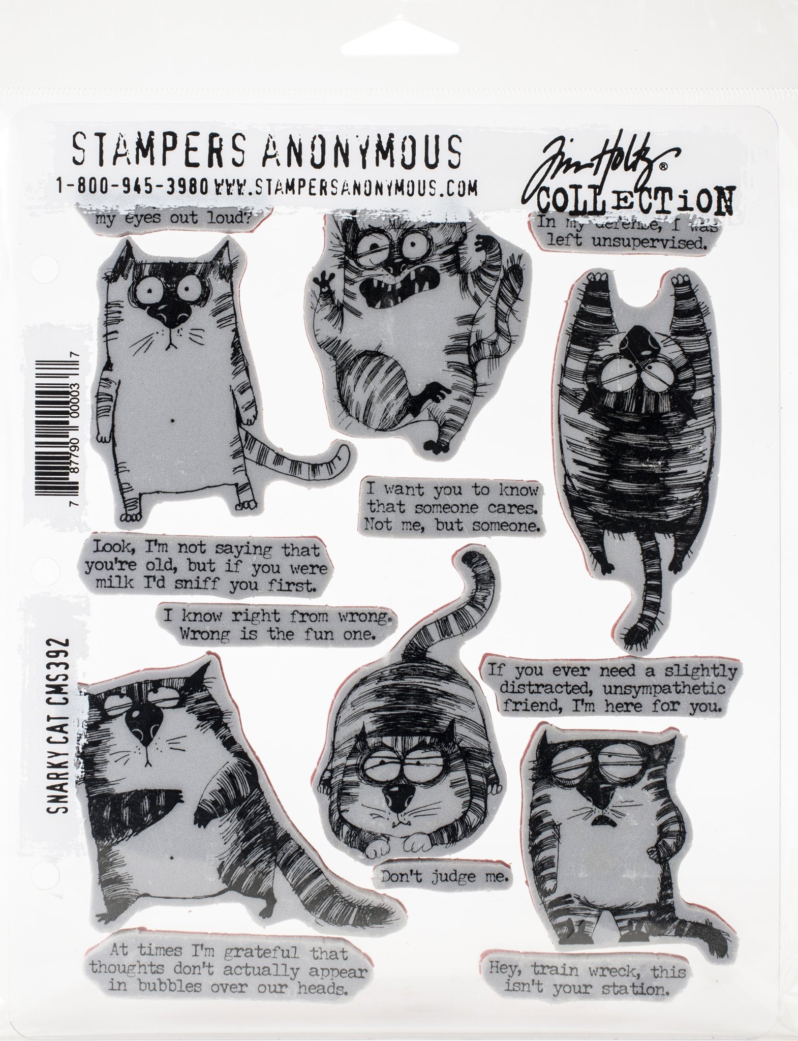 Bild von Tim Holtz Cling Stamps -Snarky Cat