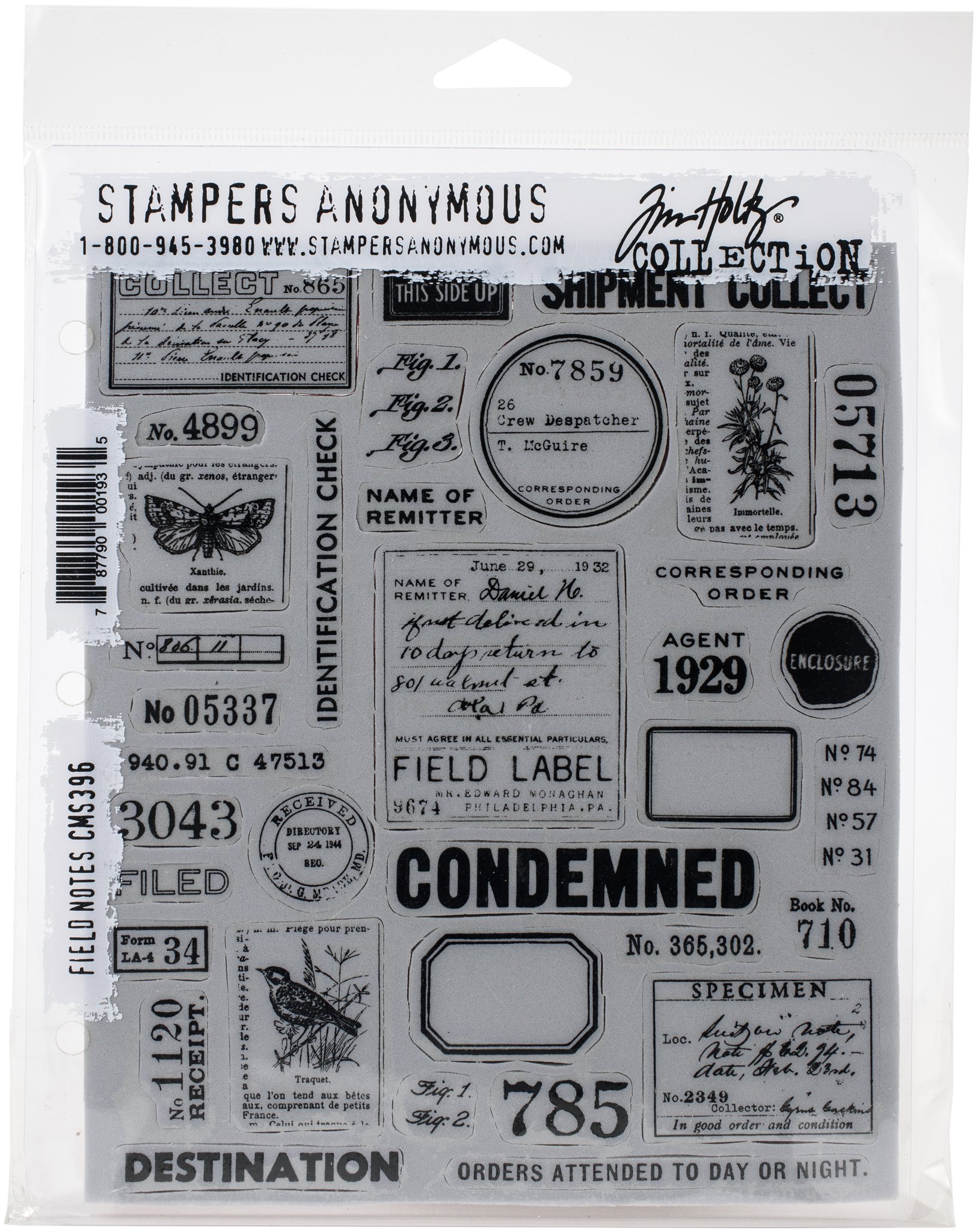 Bild von Tim Holtz Cling Stamps 7"X8.5"-Field Notes