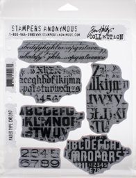 Bild von Tim Holtz Cling Stamps 7"X8.5"-Faded Type