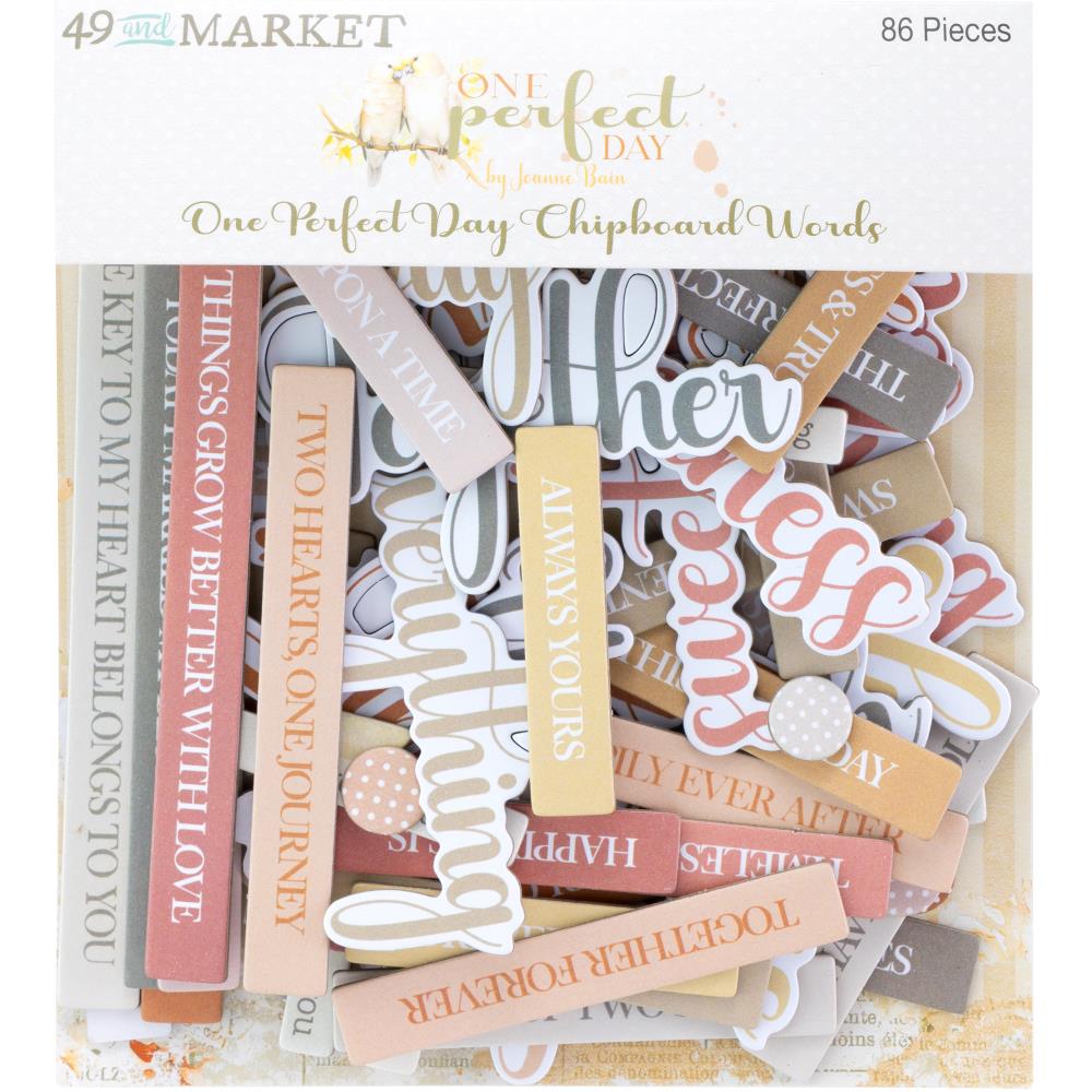 Bild von One Perfect Day - 49 And Market Chipboard Words
