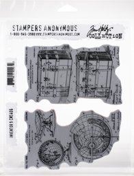 Bild von Tim Holtz Cling Stamps 7"X8.5"-Inventor 9