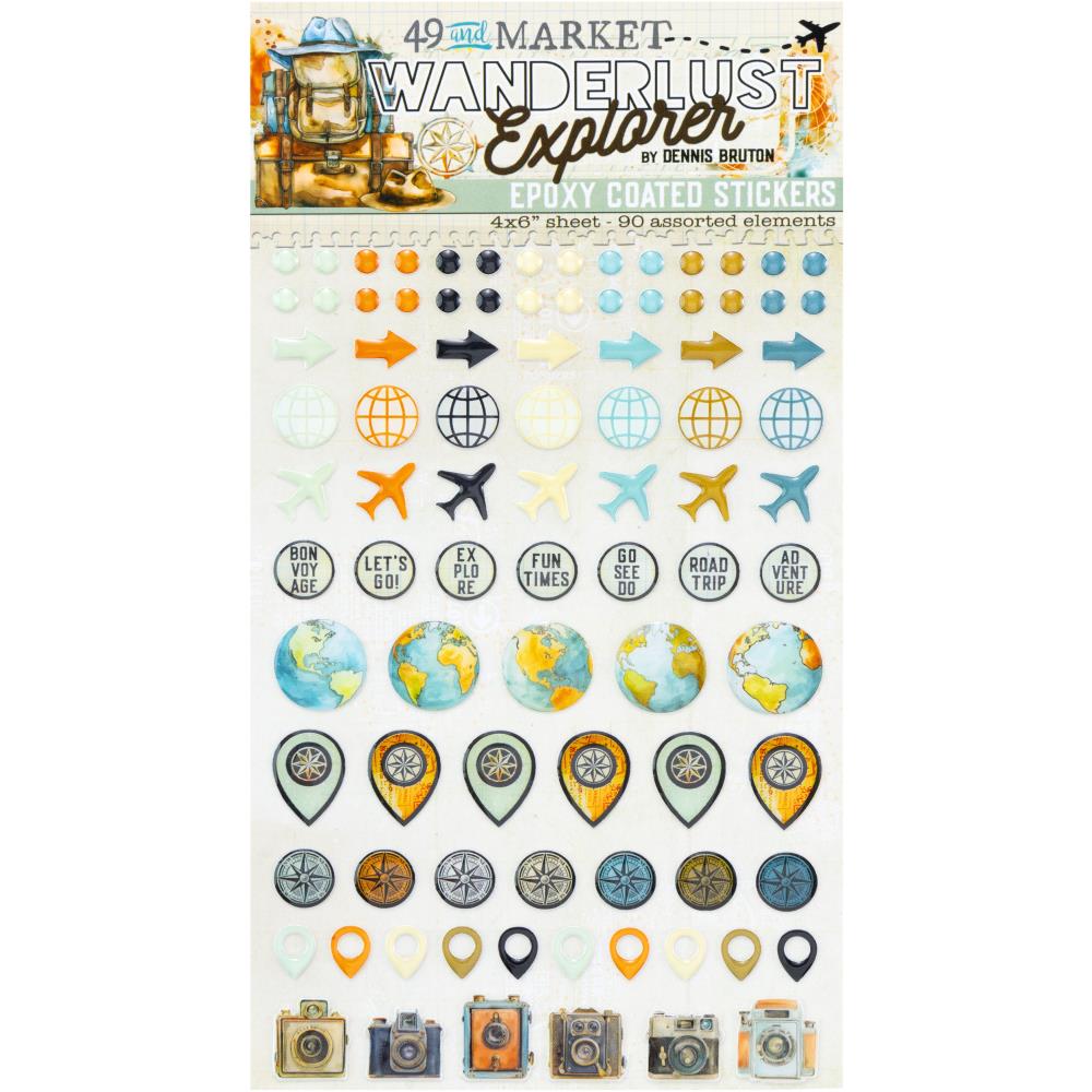 Bild von Wanderlust Explorer - 49 And Market Epoxy Stickers