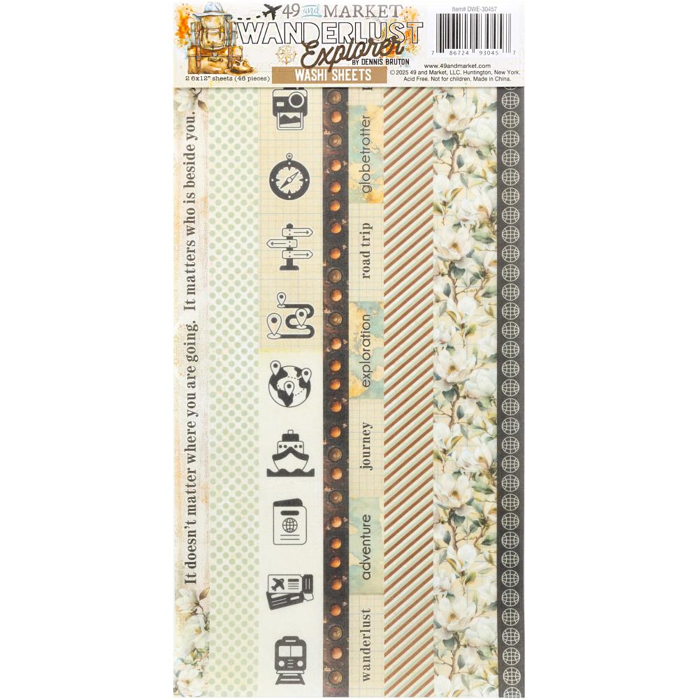 Bild von Wanderlust Explorer - 49 And Market Washi Tape Sheets