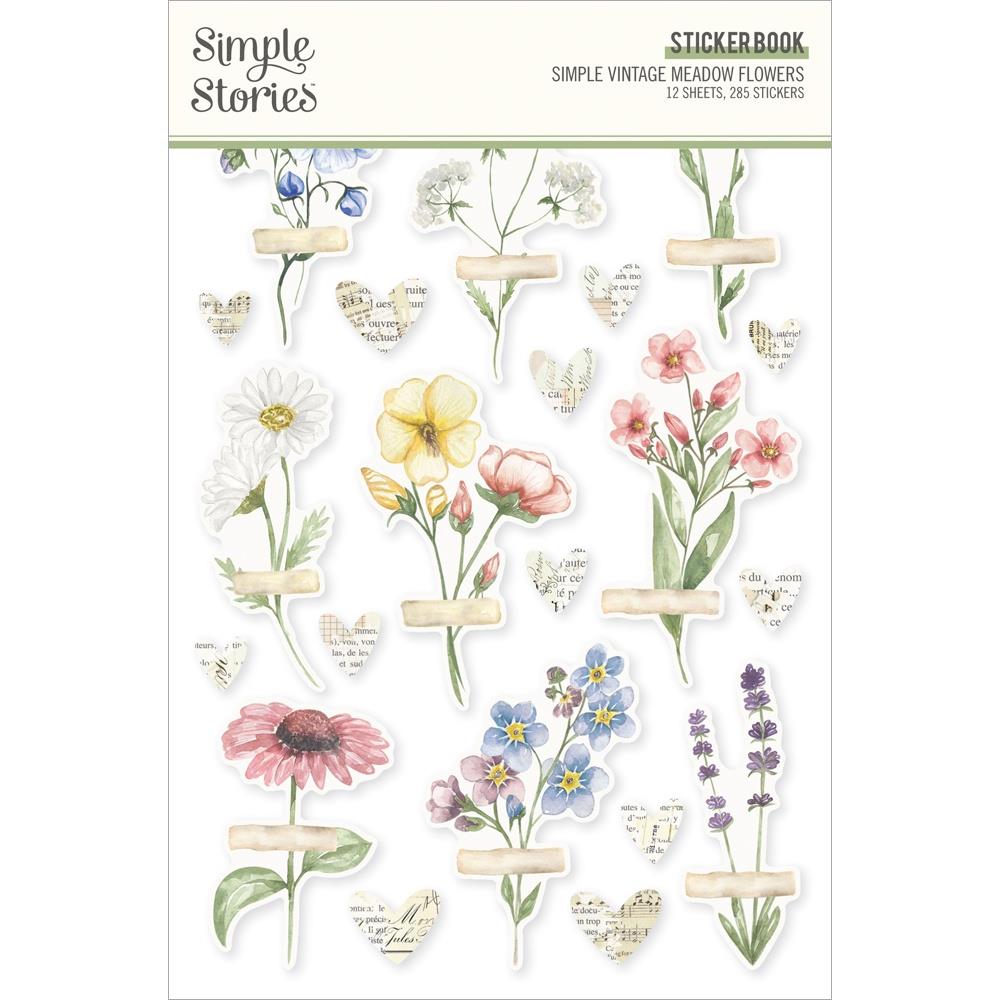 Bild von Simple Vintage Meadon Flowers Stickerbook by Simple Stories