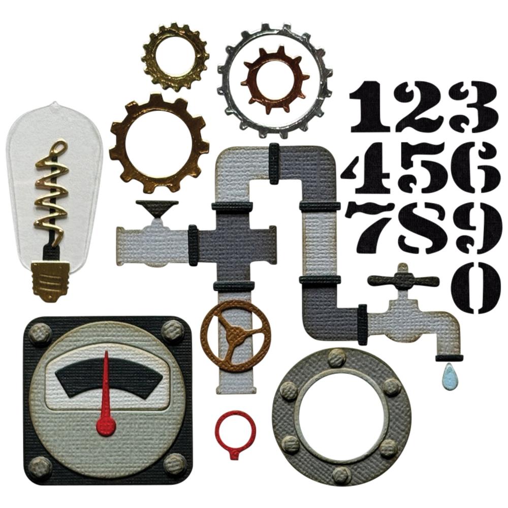 Bild von Vault Industrial - Sizzix Thinlits Die Set by Tim Holtz