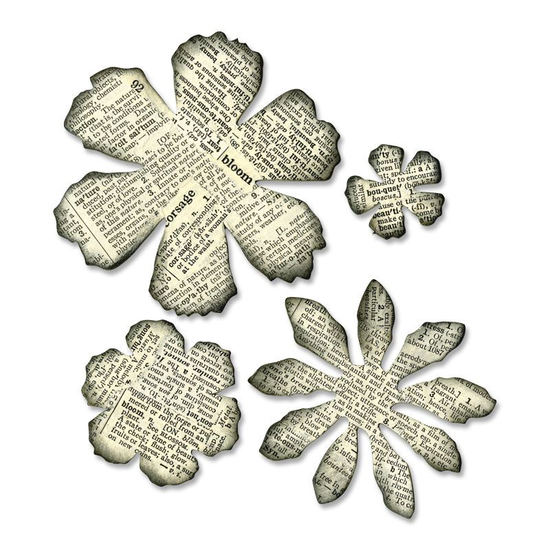 Bild von Tattered Florals - Bigz Die by Sizzix - Tim Holtz Alterations
