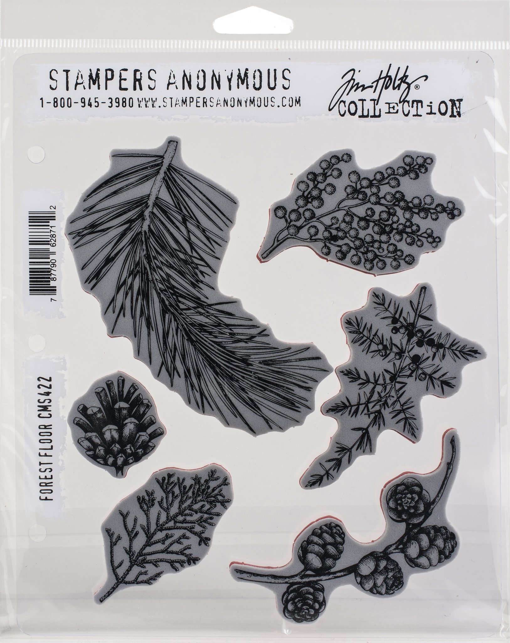 Bild von Tim Holtz Cling Stamps 7"X8.5"-Forest Floor