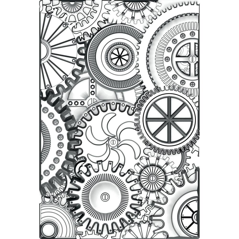 Bild von Mini Mechanics - Sizzix Texture Fades Embossing Folder by Tim Holtz