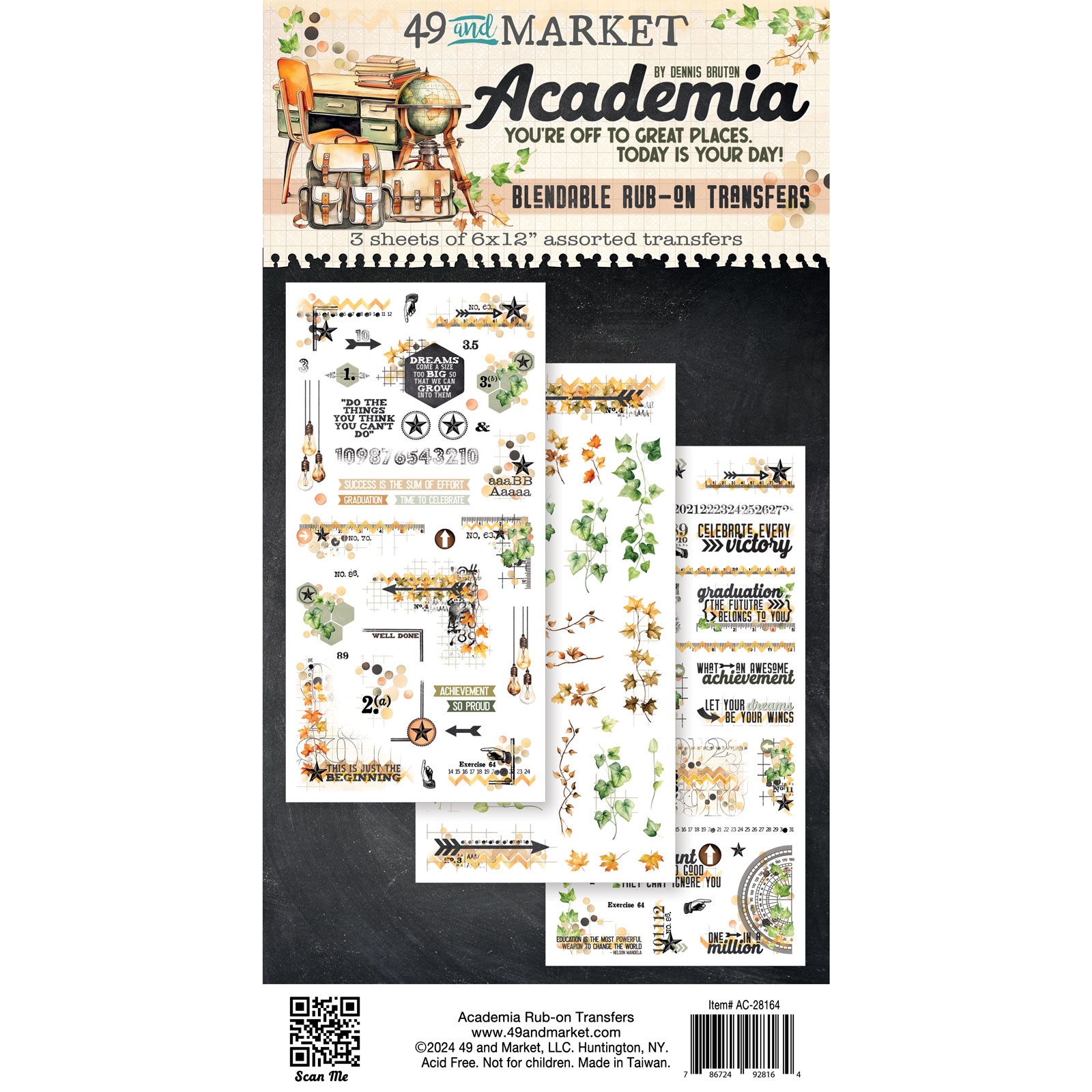 Bild von Academia Rub-On Transfer Set-Academia