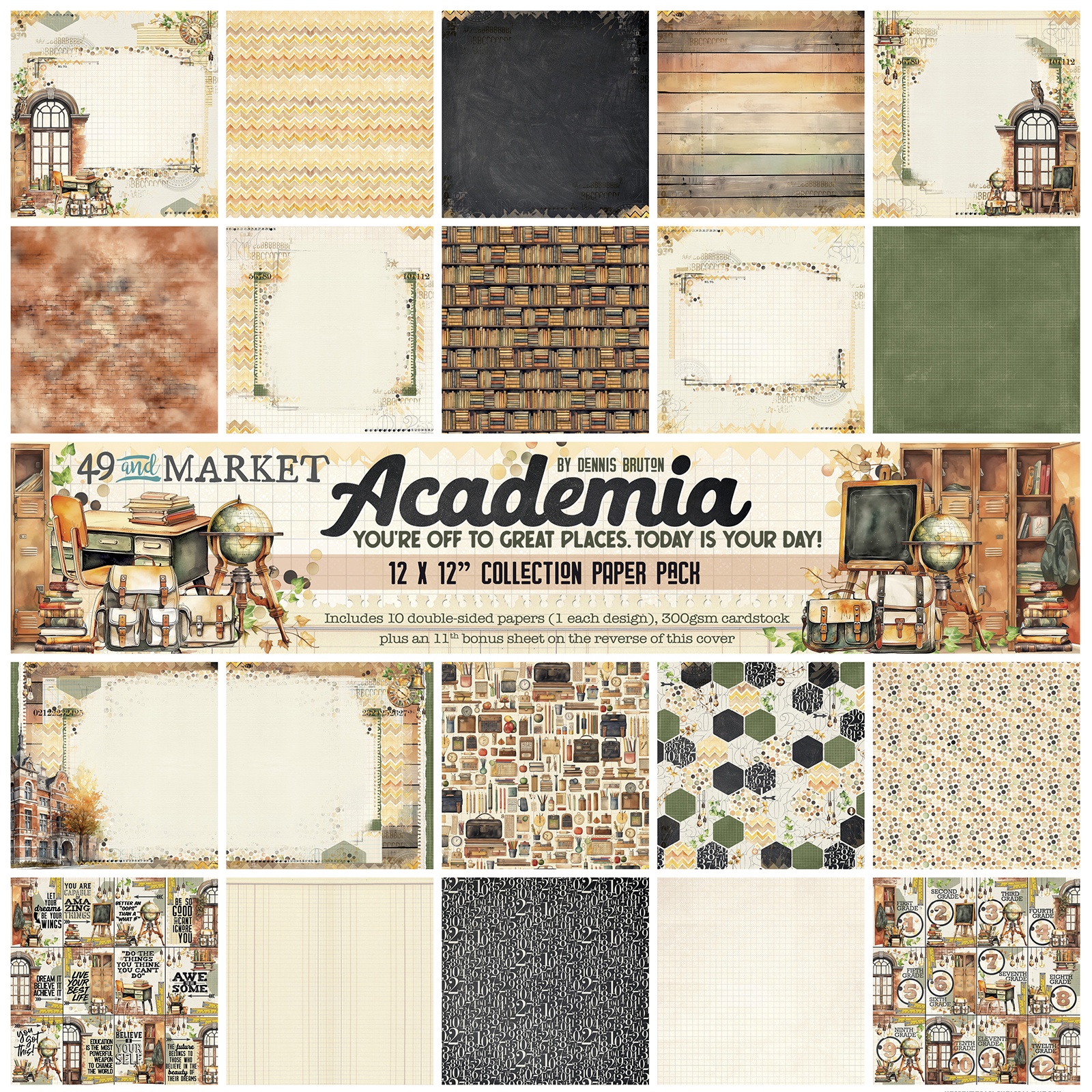 Bild von 49 And Market Collection Pack 12"X12"-Academia