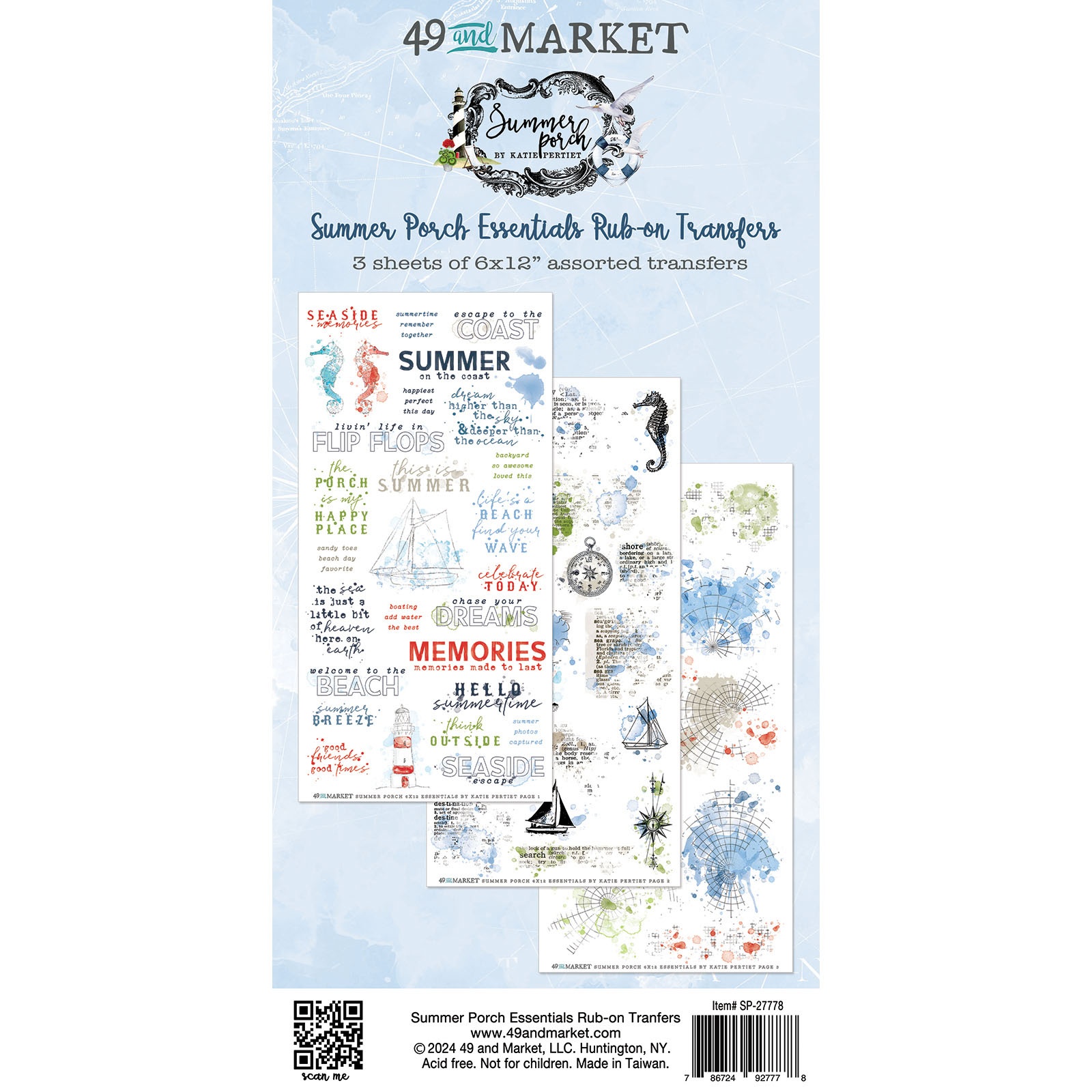 Bild von Summer Porch Rub-on Transfer Set-Essentials